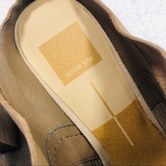 🔥SALE🔥 Anthro Dolce Vita tan soft leather mule booties sz9.5 NWOT - Picture 10 of 10